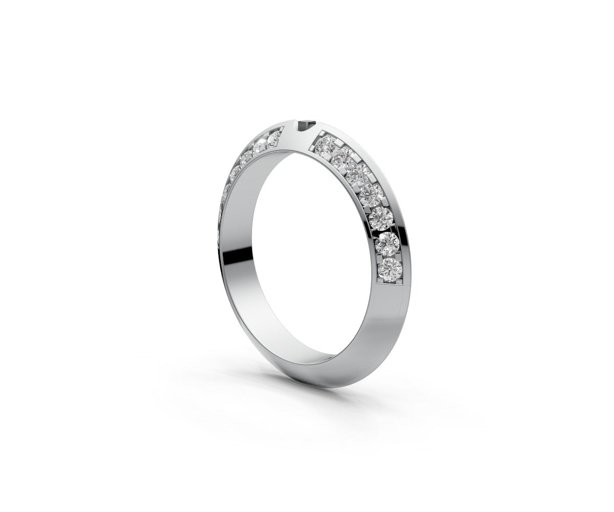 Knife Edge Half Eternity Band — Round 0.02ct