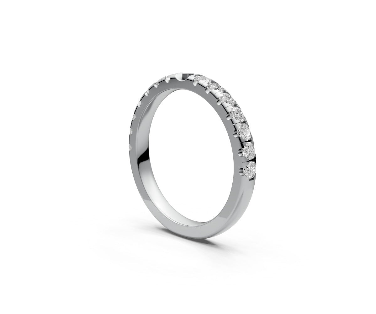Comfort Fit Half Eternity Band — Cushion 0.05ct