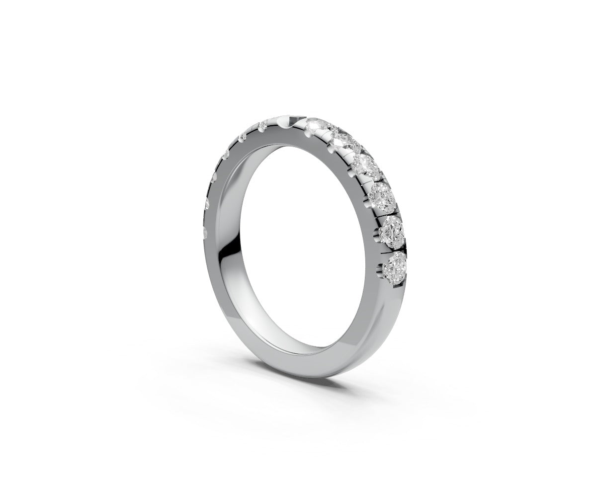 Comfort Fit Half Eternity Band — Cushion 0.1ct