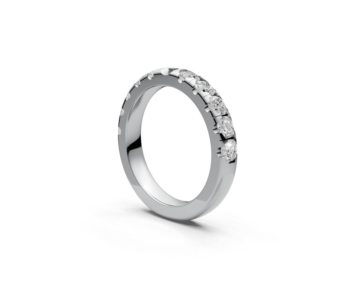 Comfort Fit Half Eternity Band — Cushion 0.15ct