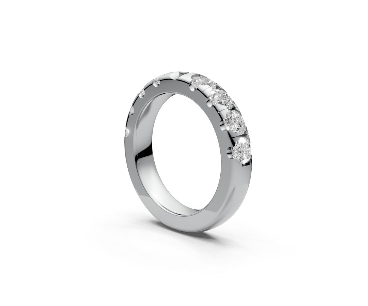 Comfort Fit Half Eternity Band — Cushion 0.25ct