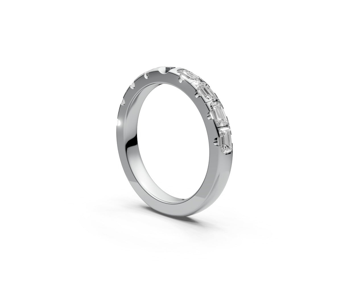 Comfort Fit Half Eternity Band — Emerald 0.15ct