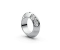 Knife Edge Half Eternity Band — Oval 0.5ct