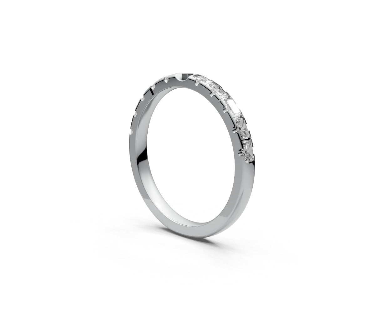 Comfort Fit Half Eternity Band — Radiant 0.05ct