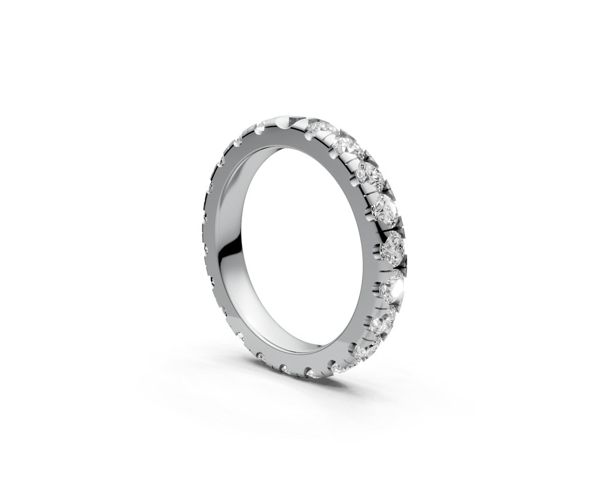 Comfort Fit Full Eternity Band — Round 0.1ct
