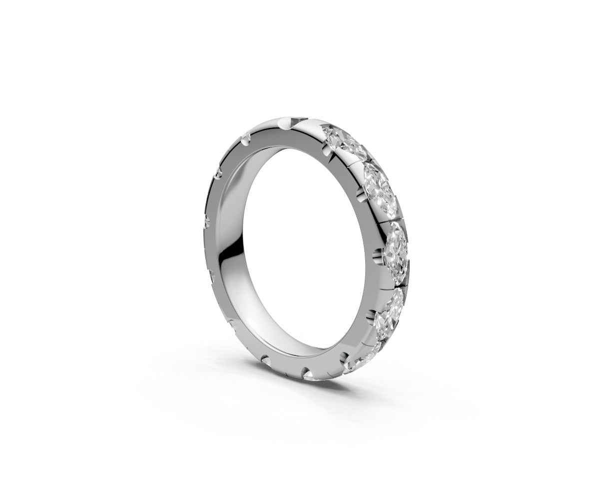 Comfort Fit Full Eternity Band — Oval 0.25ct