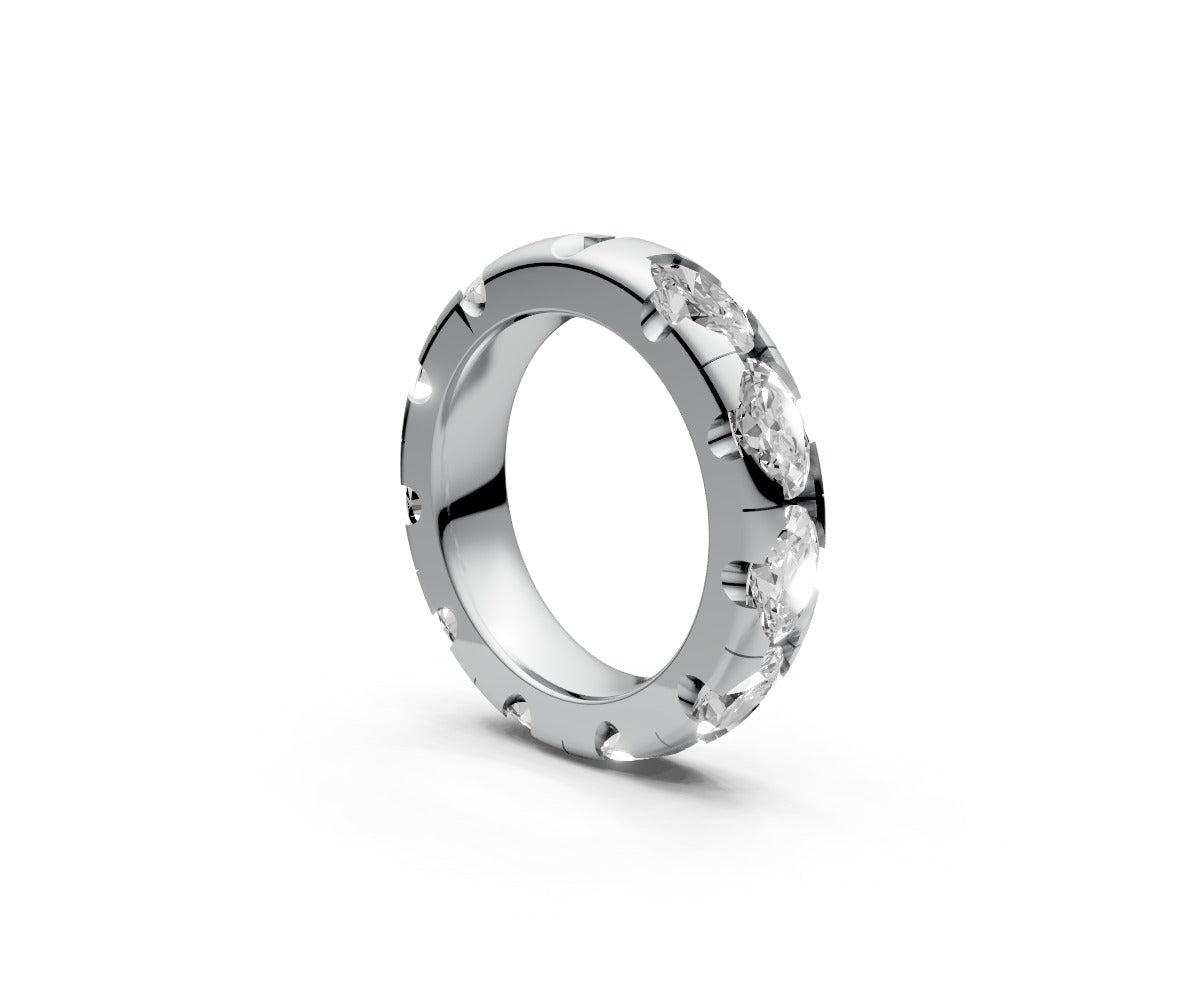 Comfort Fit Full Eternity Band — Oval 0.5ct