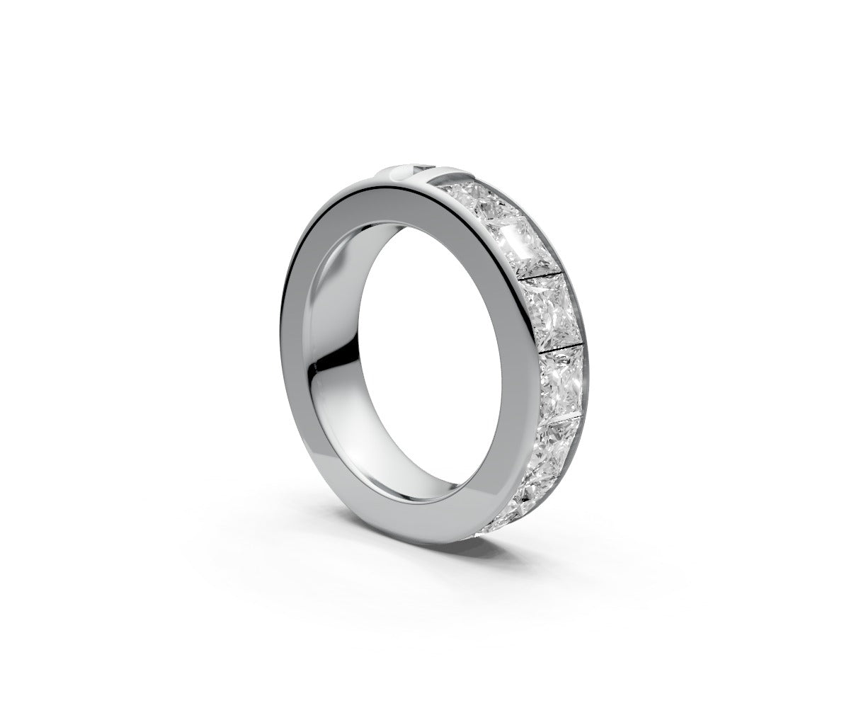 Comfort Fit Full Eternity Band — Princess 0.5ct