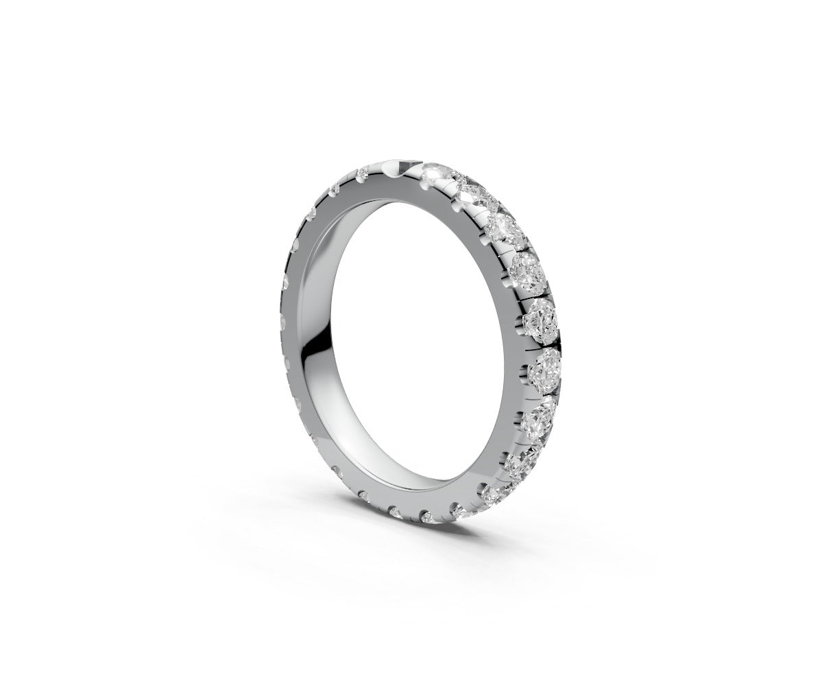 Comfort Fit Full Eternity Band — Cushion 0.1ct