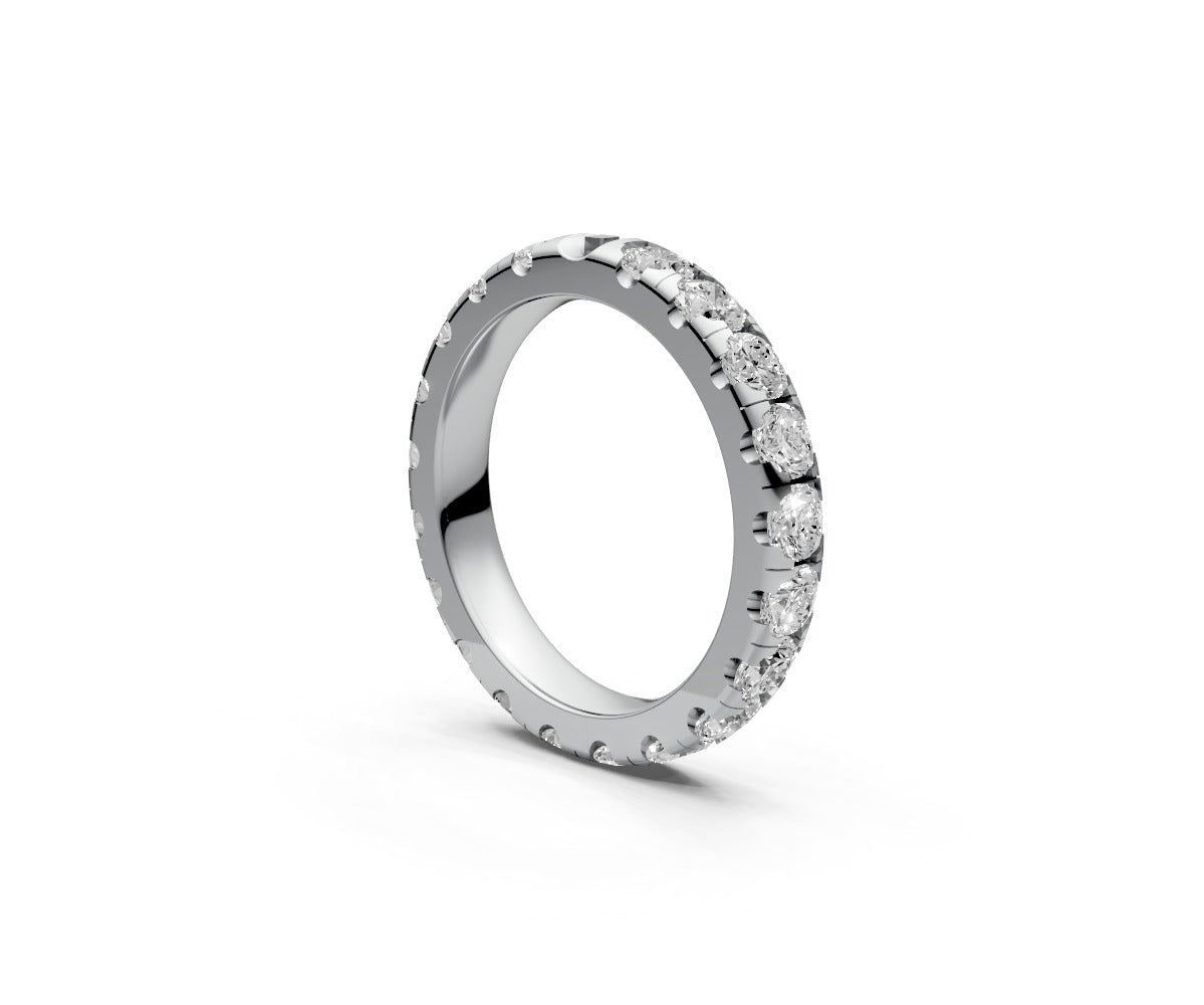 Comfort Fit Full Eternity Band — Cushion 0.15ct