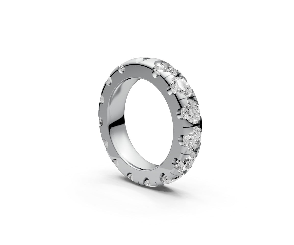 Comfort Fit Full Eternity Band — Cushion 0.5ct