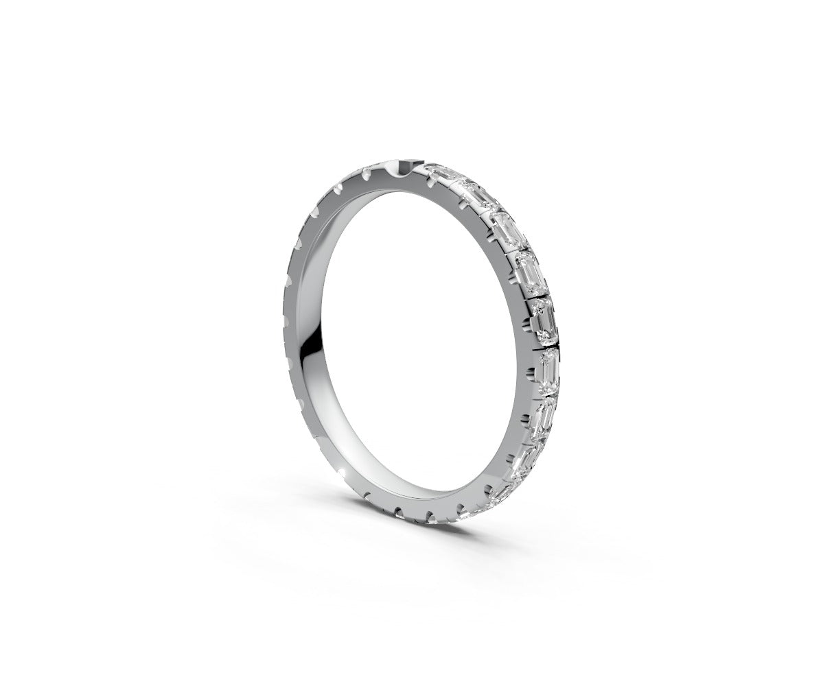 Comfort Fit Full Eternity Band — Emerald 0.05ct