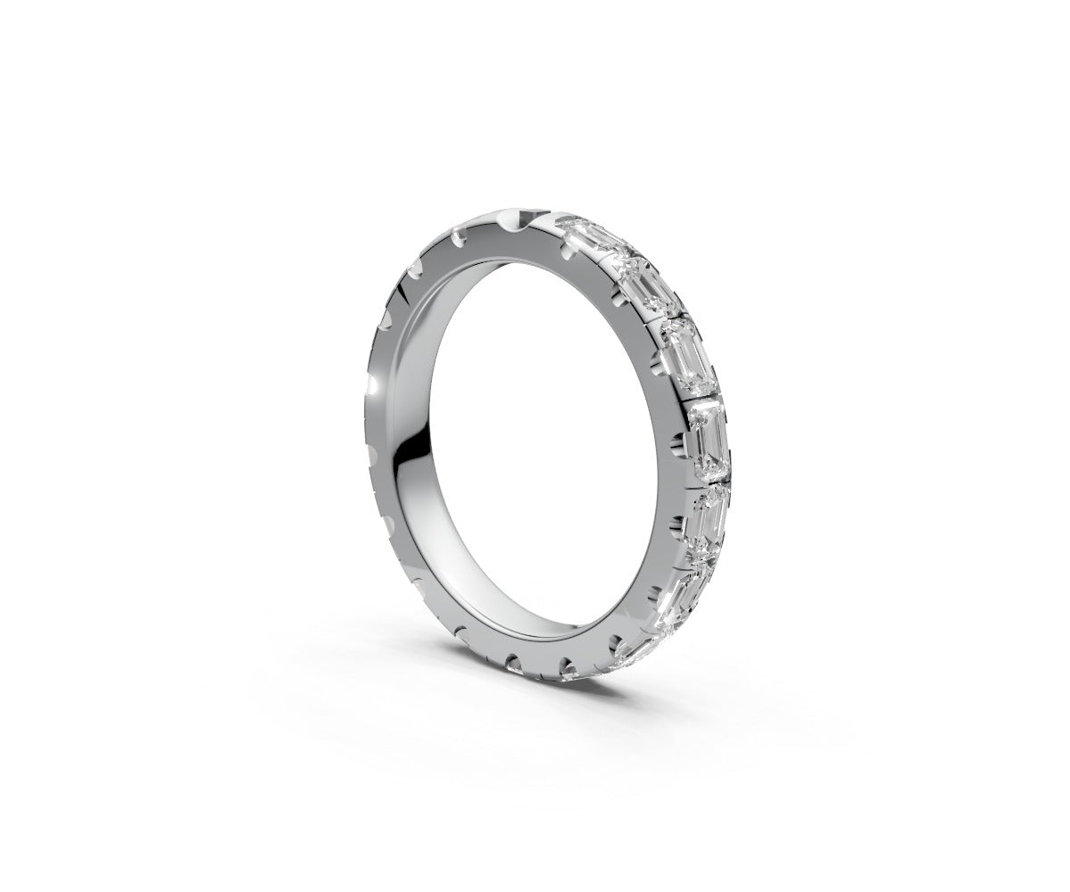 Comfort Fit Full Eternity Band — Emerald 0.15ct