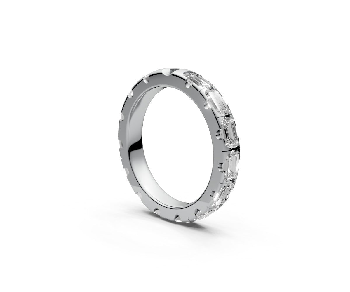 Comfort Fit Full Eternity Band — Emerald 0.25ct