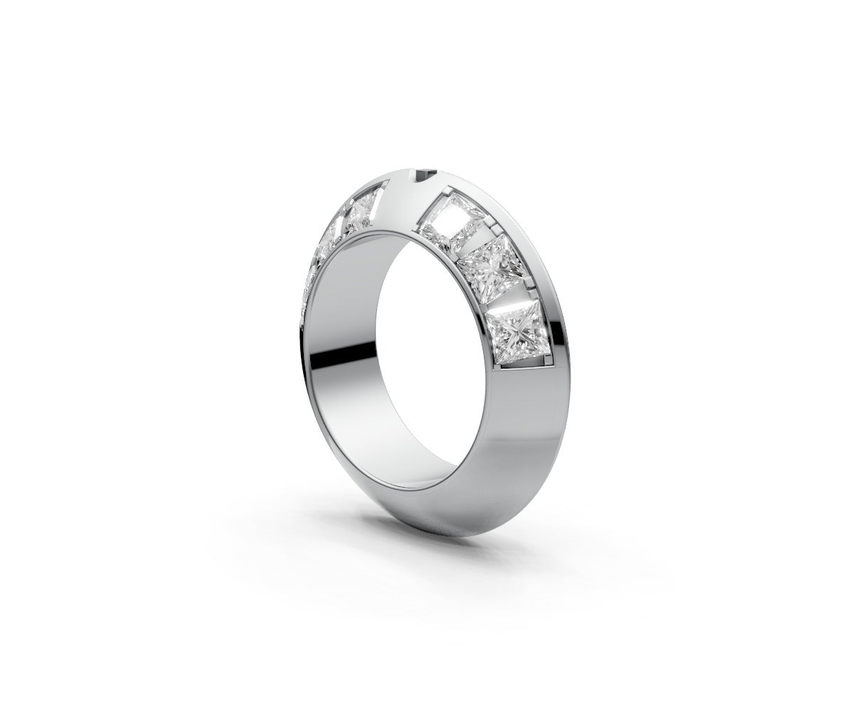 Knife Edge Half Eternity Band — Princess 0.25ct