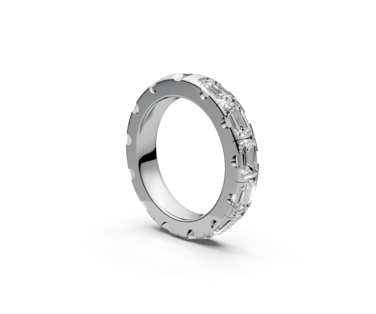 Comfort Fit Full Eternity Band — Emerald 0.5ct
