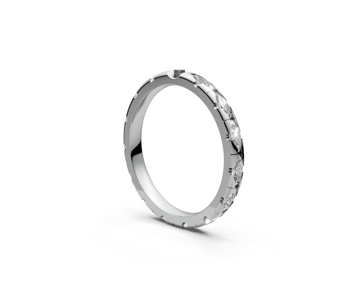 Comfort Fit Full Eternity Band — Marquise 0.05ct