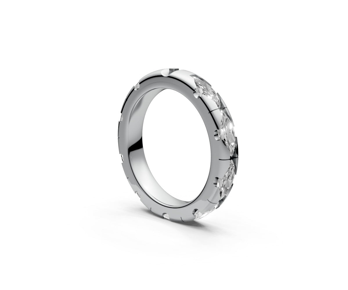 Comfort Fit Full Eternity Band — Marquise 0.25ct