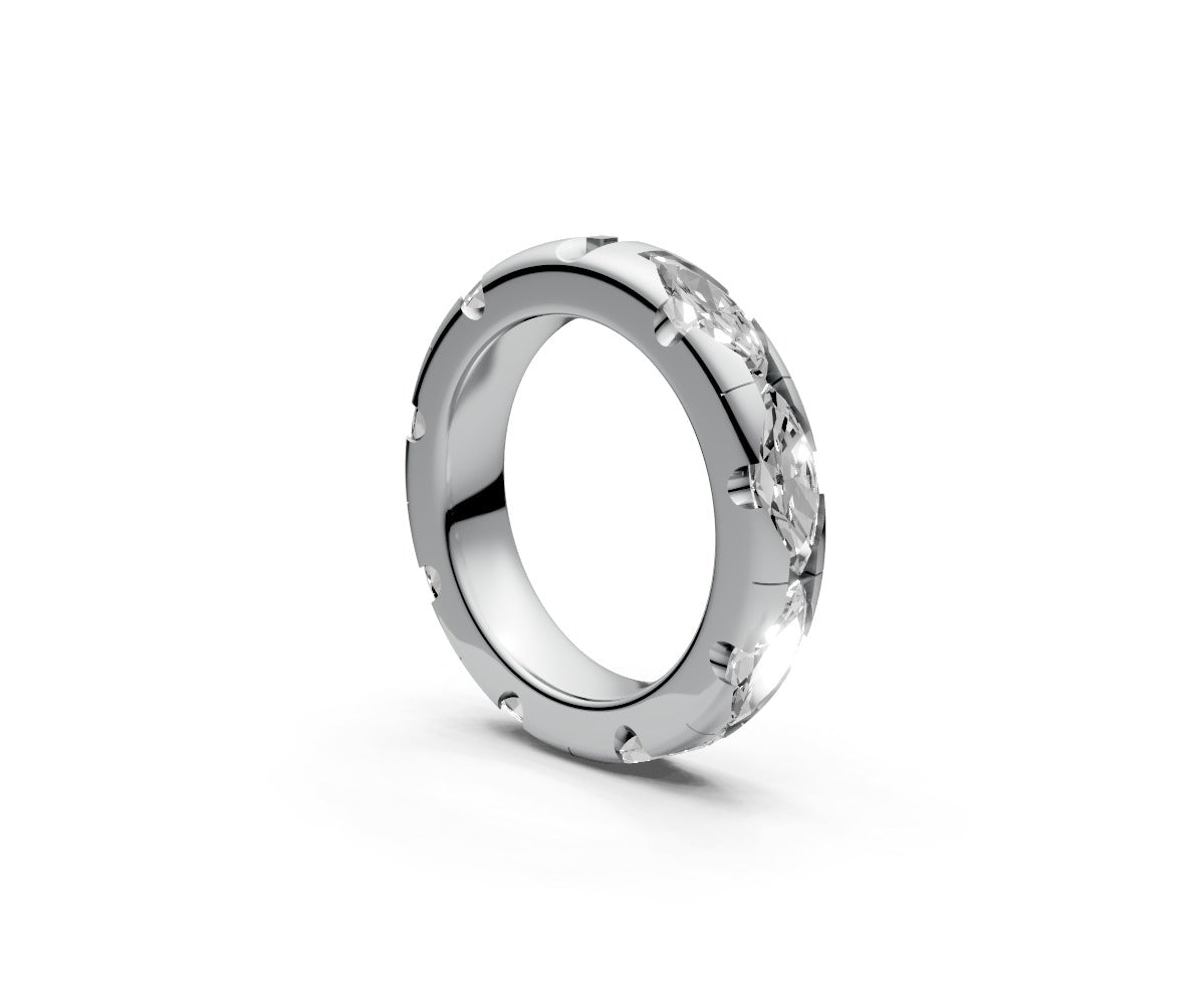 Comfort Fit Full Eternity Band — Marquise 0.5ct