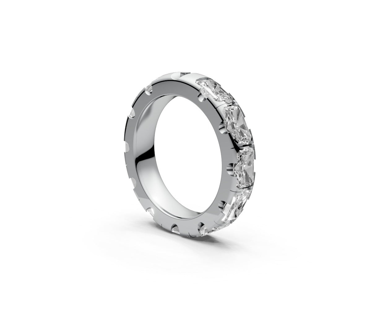 Comfort Fit Full Eternity Band — Radiant 0.5ct
