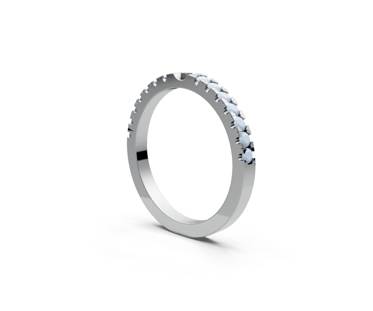 Flat Half Eternity Band — Round 0.02ct