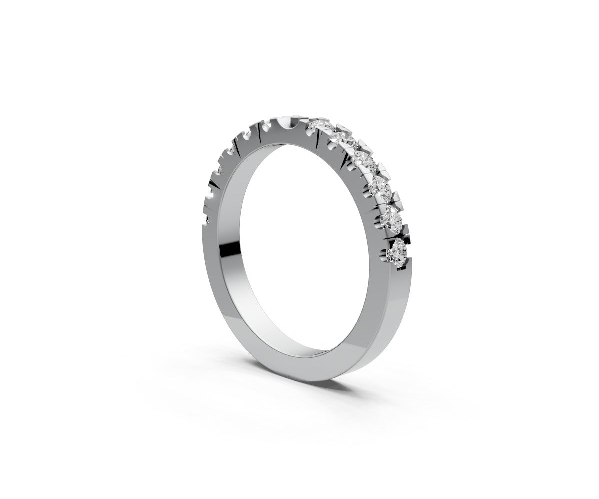 Flat Half Eternity Band — Round 0.05ct