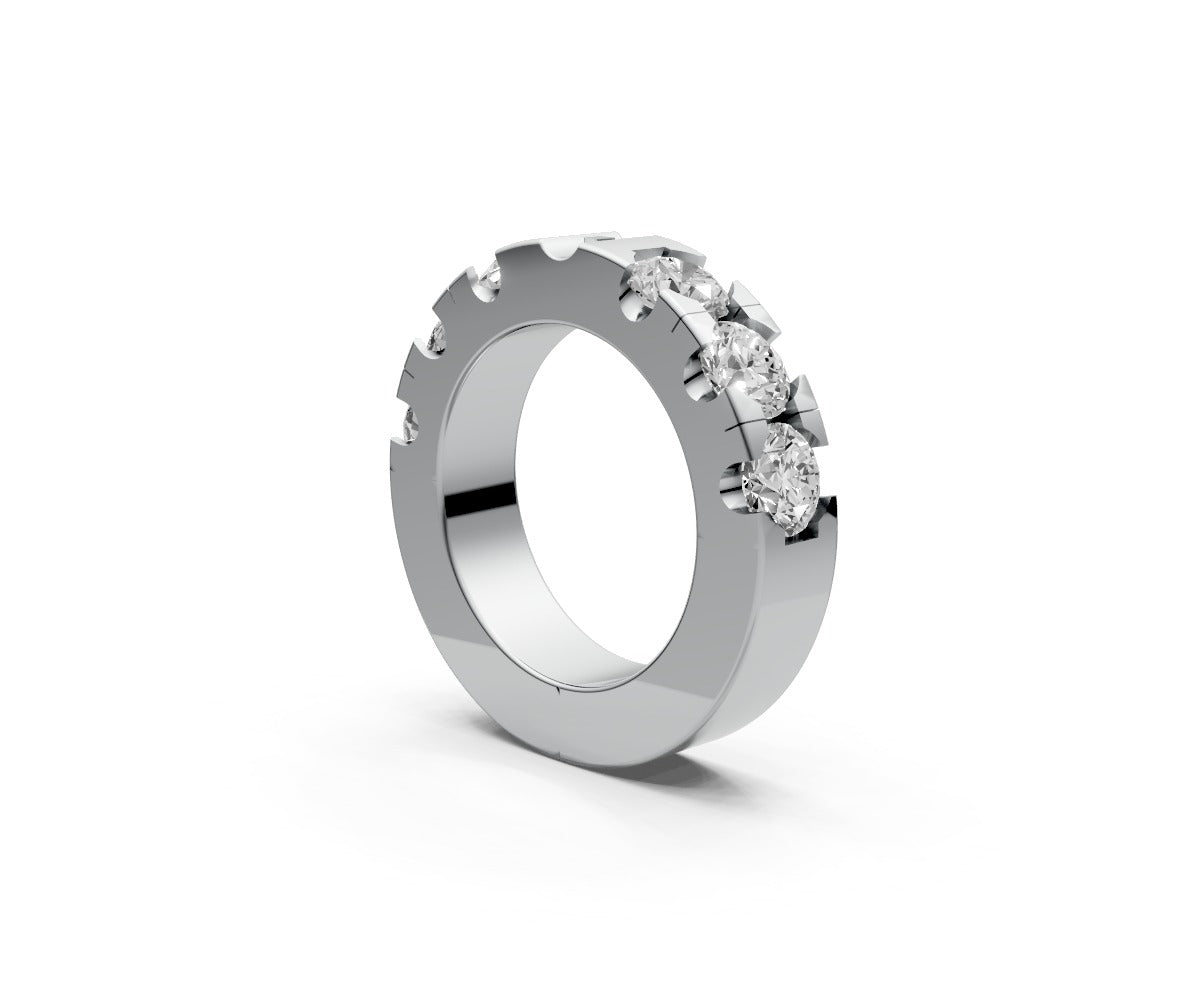 Flat Half Eternity Band — Round 0.5ct