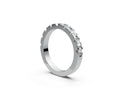 Flat Half Eternity Band — Oval 0.1ct