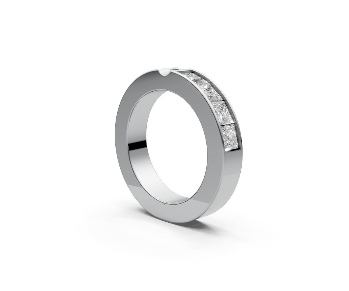 Flat Half Eternity Band — Princess 0.25ct