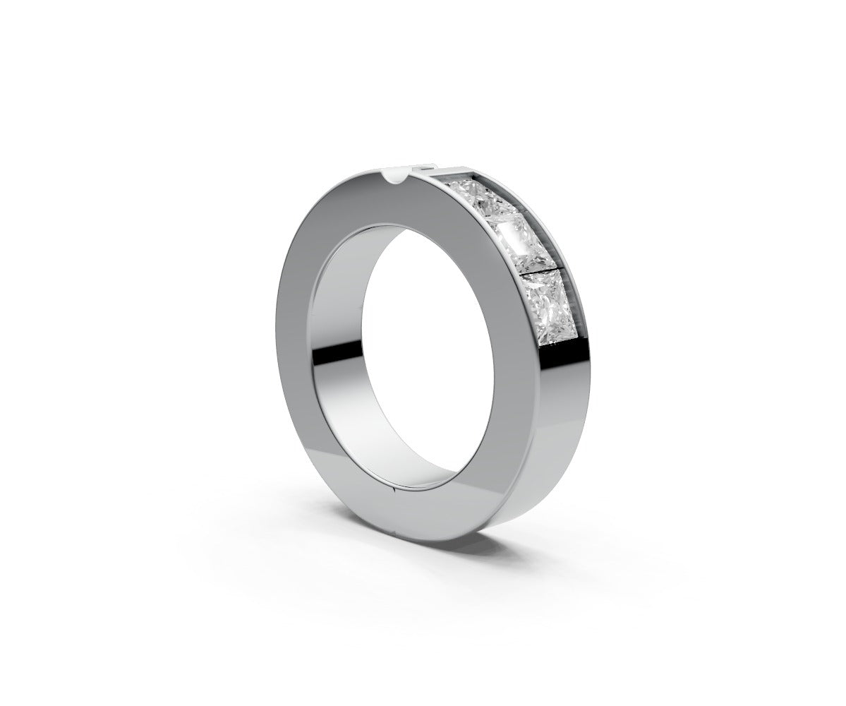 Flat Half Eternity Band — Princess 0.5ct
