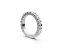 Flat Half Eternity Band — Cushion 0.1ct