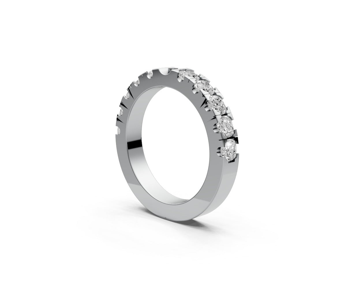 Flat Half Eternity Band — Cushion 0.15ct