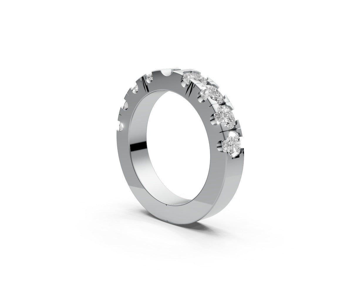 Flat Half Eternity Band — Cushion 0.25ct