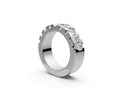 Flat Half Eternity Band — Pear 0.25ct