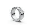 Flat Half Eternity Band — Pear 0.5ct
