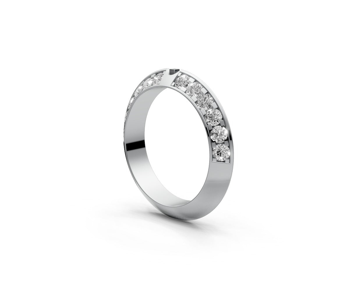 Knife Edge Half Eternity Band — Round 0.05ct