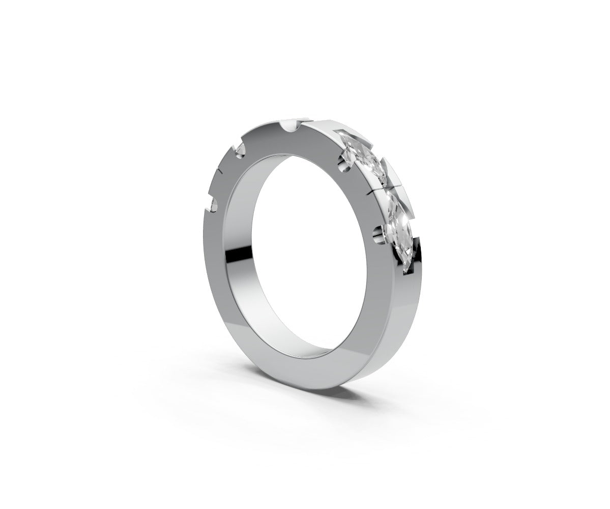 Flat Half Eternity Band — Marquise 0.25ct