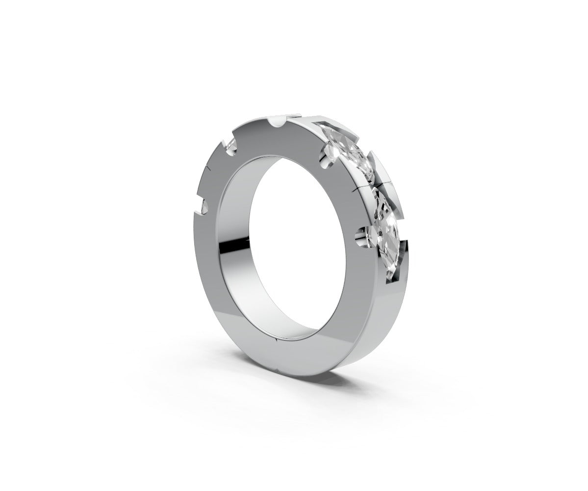 Flat Half Eternity Band — Marquise 0.5ct