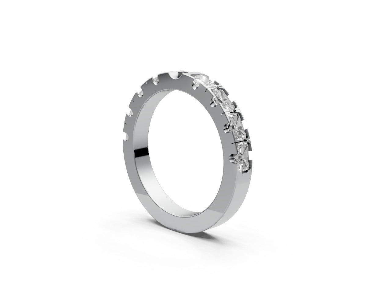 Flat Half Eternity Band — Radiant 0.15ct