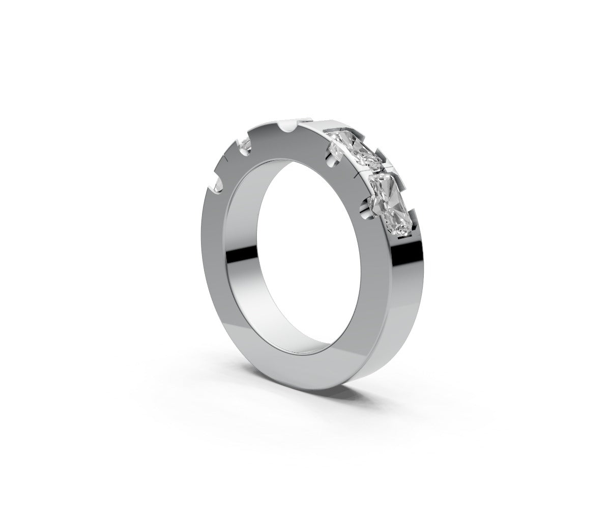 Flat Half Eternity Band — Radiant 0.5ct