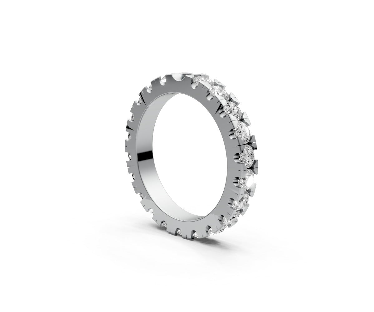 Flat Full Eternity Band — Round 0.1ct