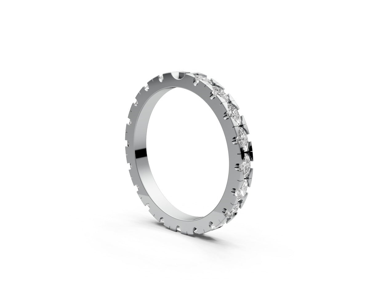 Flat Full Eternity Band — Oval 0.05ct