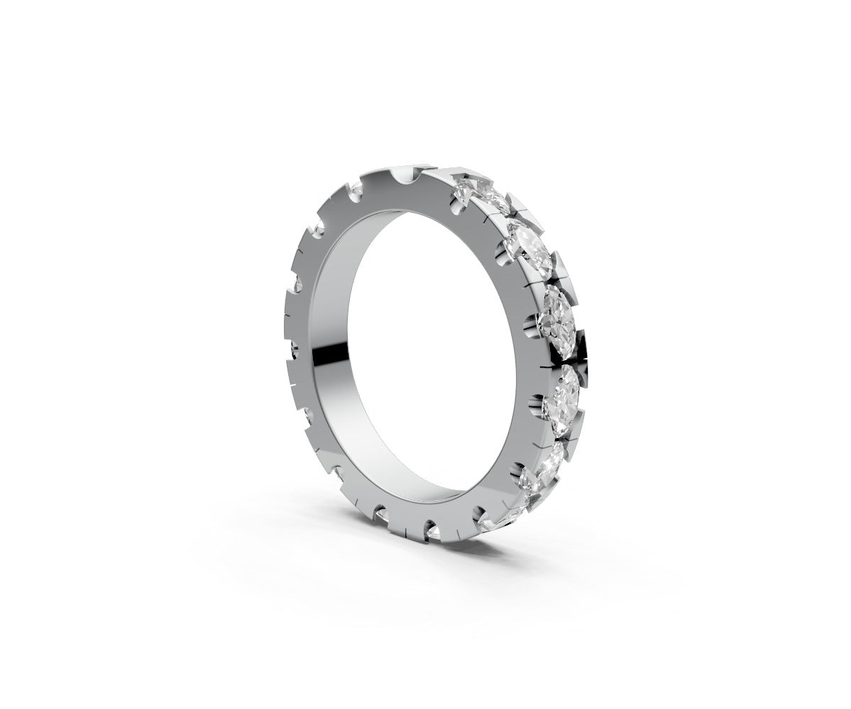 Flat Full Eternity Band — Oval 0.15ct