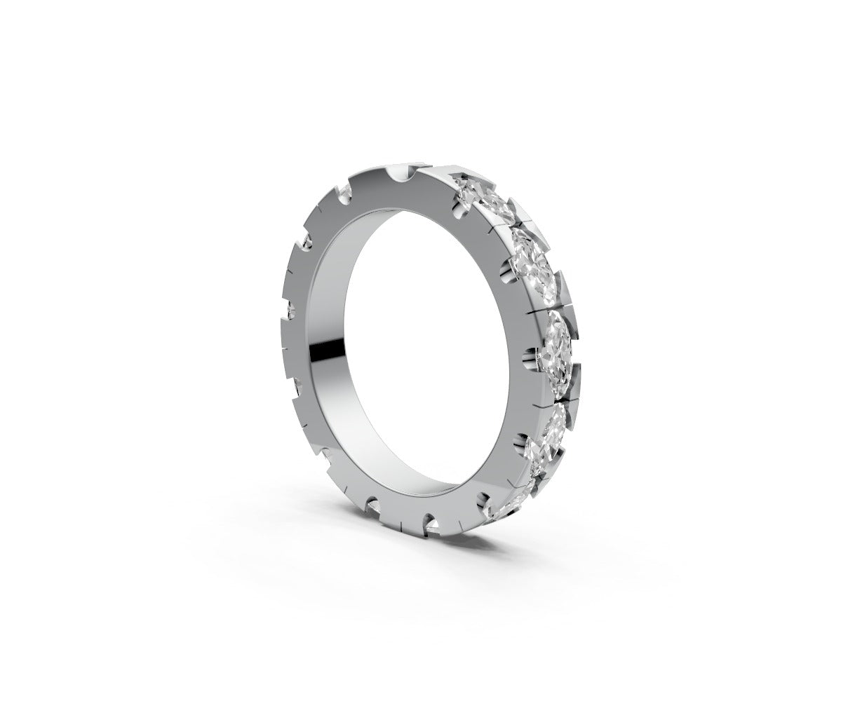 Flat Full Eternity Band — Oval 0.25ct