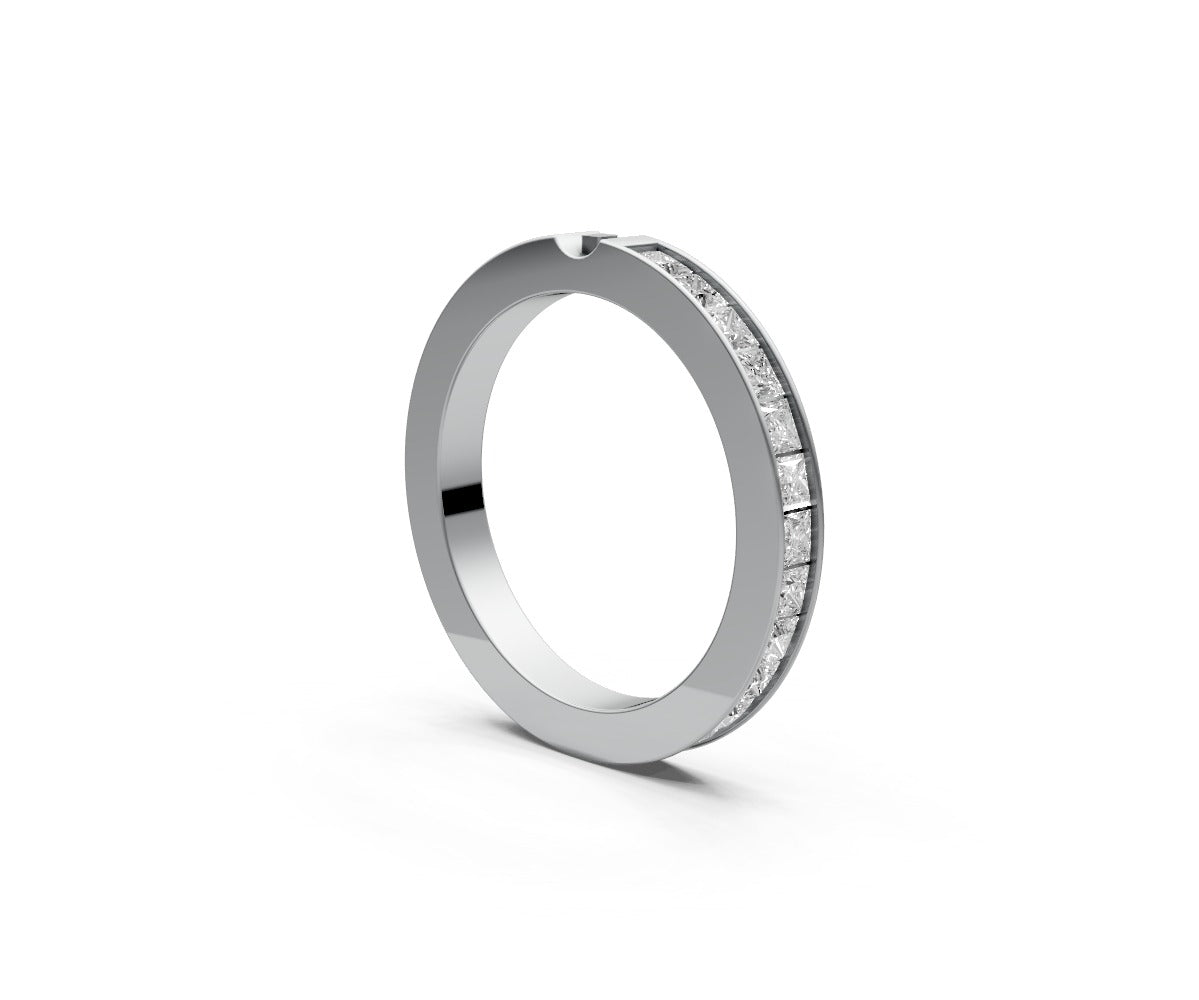 Flat Full Eternity Band — Princess 0.05ct