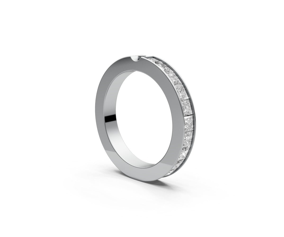 Flat Full Eternity Band — Princess 0.1ct