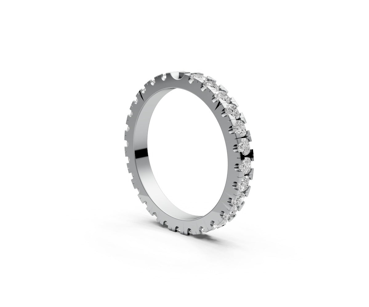 Flat Full Eternity Band — Cushion 0.05ct