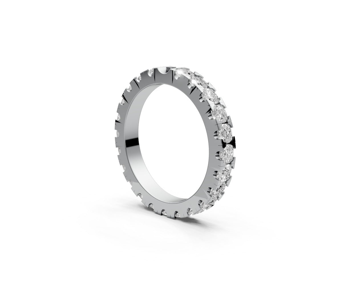 Flat Full Eternity Band — Cushion 0.1ct