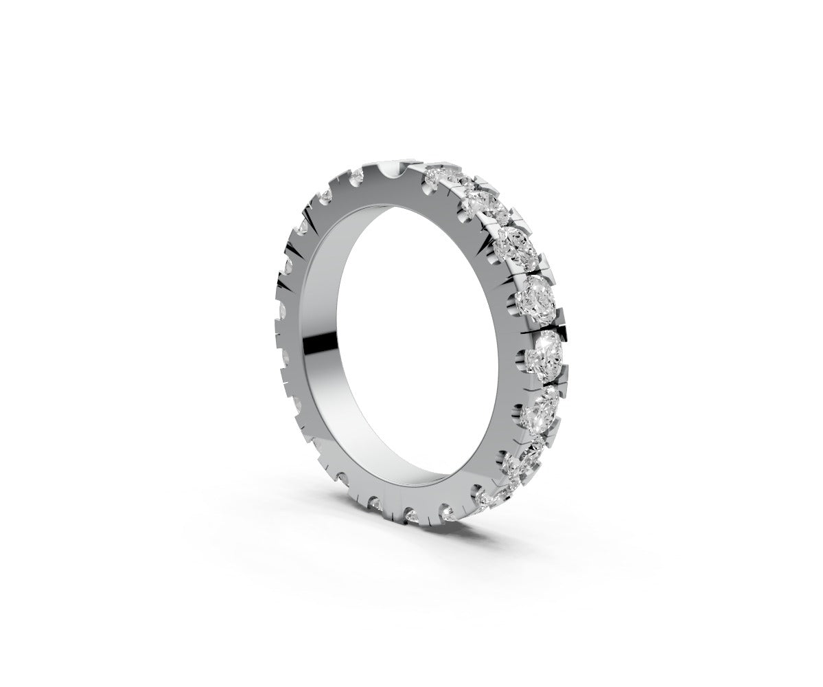 Flat Full Eternity Band — Cushion 0.15ct
