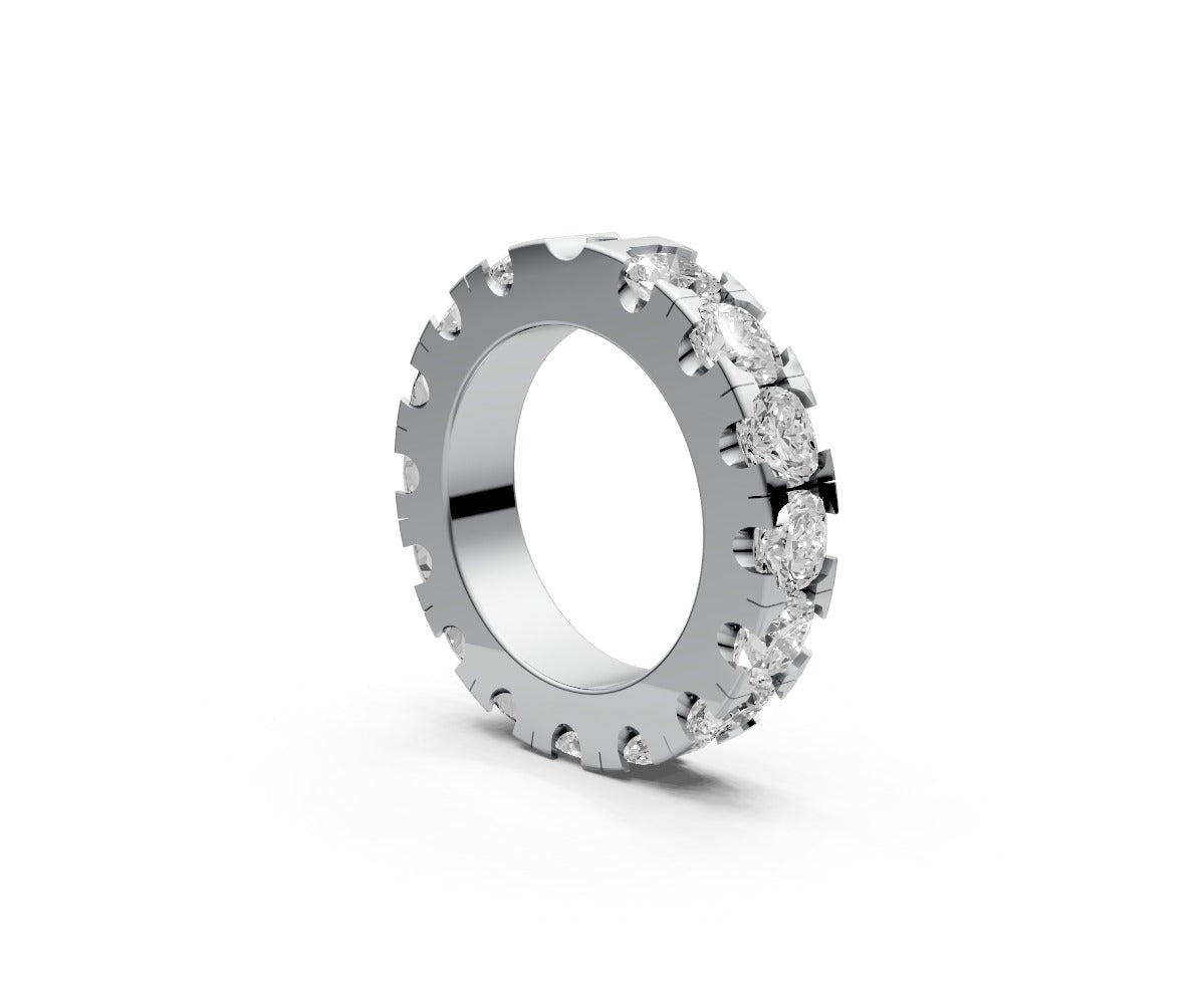 Flat Full Eternity Band — Cushion 0.5ct
